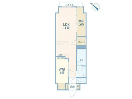 タク・シティハイツ西小山(1LDK/5階)の間取り写真