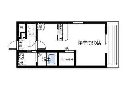 アンプルールユートピア(1K/2階)の間取り写真