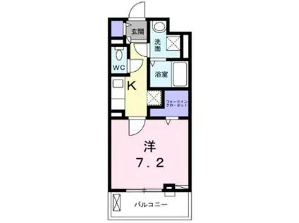 スプレッド与野(1K/1階)の間取り写真