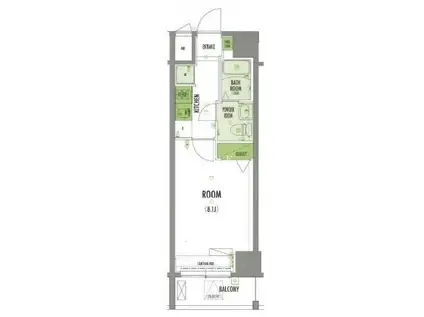 アルテシモ フィーノ(1K/2階)の間取り写真