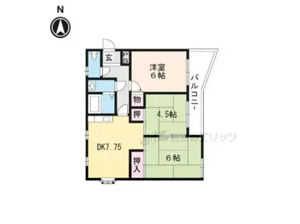 コーポ松政(3DK/3階)の間取り写真