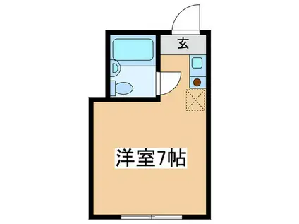 荻野ハイツ(ワンルーム/1階)の間取り写真