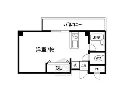 コアティパートⅠ(1K/3階)の間取り写真