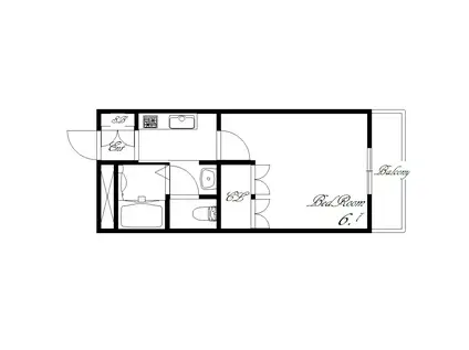 ビクトリー桜町(1K/1階)の間取り写真