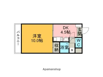 サンライズ20Α(1DK/3階)の間取り写真