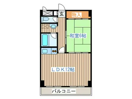 DIO‐HORI I号棟(1LDK/5階)の間取り写真