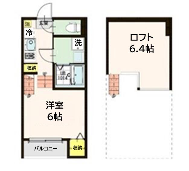 HARMONY PALACE(1K/1階)の間取り写真