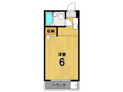 メゾン・パンヒル(ワンルーム/3階)の間取り写真