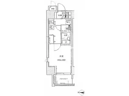 アーバンファースト両国(1K/3階)の間取り写真