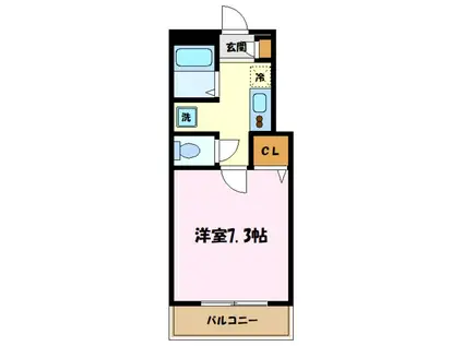 グレイス/モア(1K/3階)の間取り写真