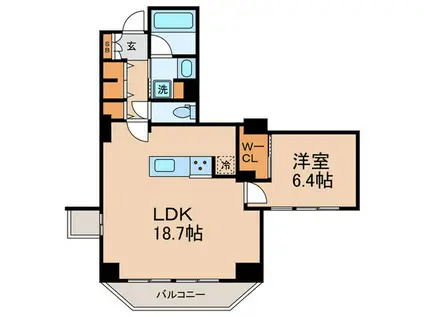 ドゥーエ東池袋(1LDK/11階)の間取り写真