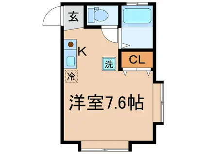 モンセジュール和田(ワンルーム/1階)の間取り写真