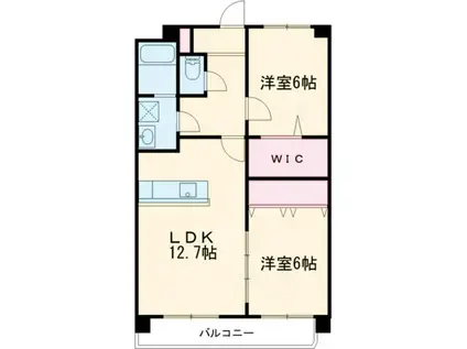 フォレストハイム光の森(2LDK/2階)の間取り写真