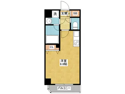 シェモア大須(ワンルーム/6階)の間取り写真