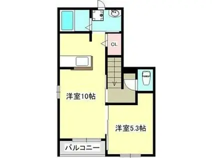 ST.PAL(1LDK/2階)の間取り写真