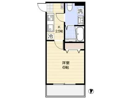 LE GRAND(1K/2階)の間取り写真