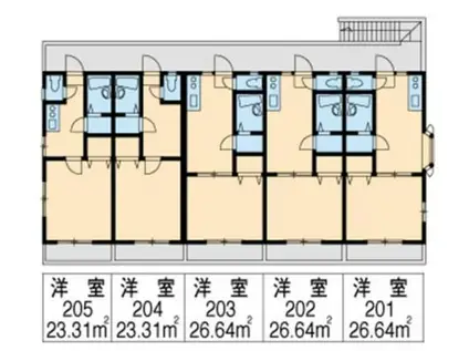 八木山南第1レジデンス(1K/2階)の間取り写真