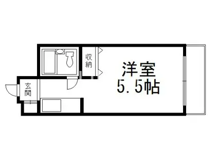 ネットワークジャパンII(1K/3階)の間取り写真