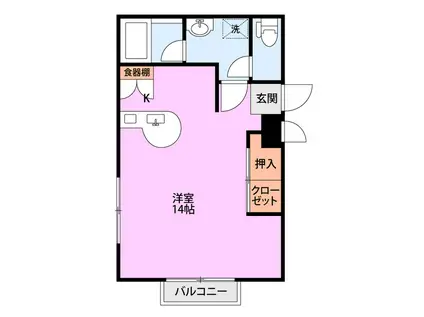 メゾン・プルミエ(ワンルーム/2階)の間取り写真
