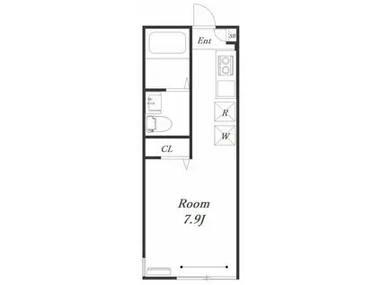 グレースVIII(ワンルーム/1階)の間取り写真