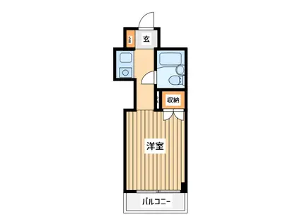共立リライアンス子安2(ワンルーム/1階)の間取り写真