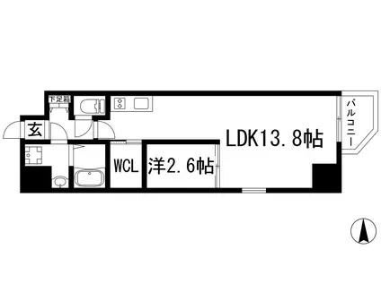 ONLYONE池田新町(1LDK/7階)の間取り写真