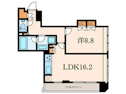パークアクシス御成門19階20階(1LDK/19階)の間取り写真