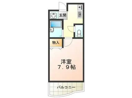 セゾンコート春木(1K/1階)の間取り写真
