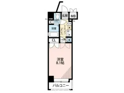 サヴォイステーション(1K/4階)の間取り写真