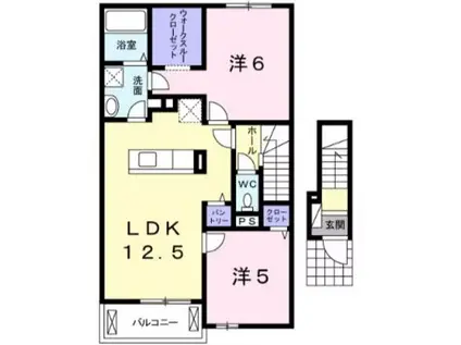 YS GRANDEII(2LDK/2階)の間取り写真