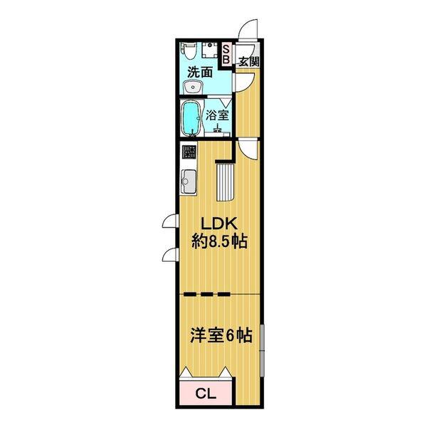 リアライズ名城公園(1LDK/1階)の間取り写真