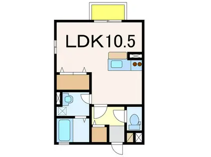 グランメール(ワンルーム/2階)の間取り写真