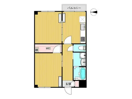 高浜レジデンス(2DK/4階)の間取り写真