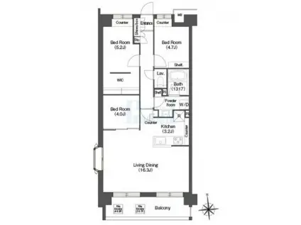 コンフォリア高島平(3LDK/2階)の間取り写真