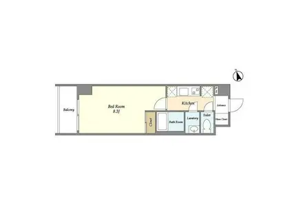 コンフォリア西馬込HILLSIDE(1K/2階)の間取り写真