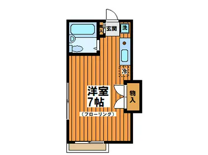 グレースステージ(ワンルーム/1階)の間取り写真