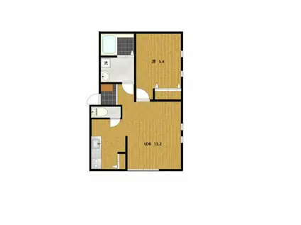 小針藤山NEOMAISON(1LDK/1階)の間取り写真