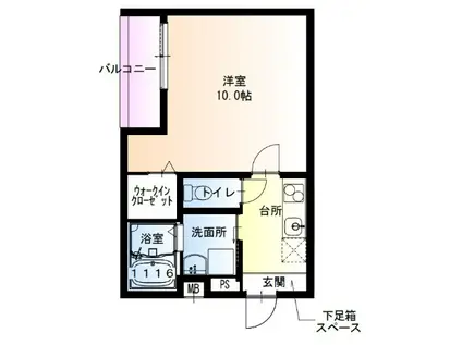 フジパレス堺鳳駅北ウエスト(1K/1階)の間取り写真
