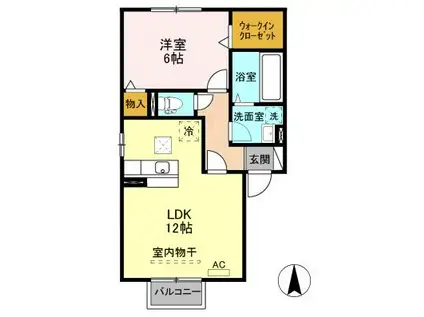 サンシャインIV(1LDK/1階)の間取り写真