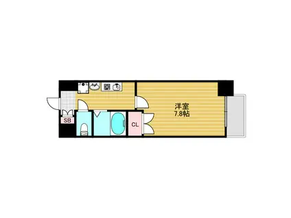 コンセール裕恵(1K/3階)の間取り写真