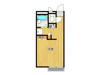 WISTERIA HILL(1K/2階)の間取り写真