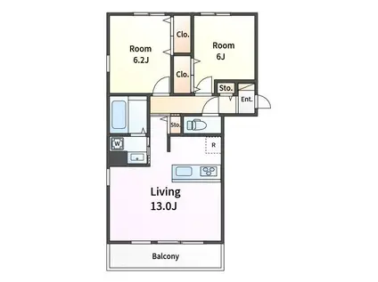 EXILIA(1LDK/3階)の間取り写真