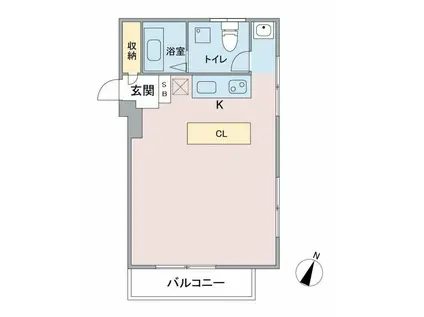 ヴァン・デスポワール(ワンルーム/2階)の間取り写真