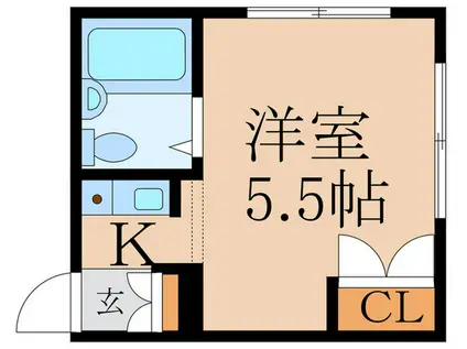 ハイムタテシナ(1K/1階)の間取り写真