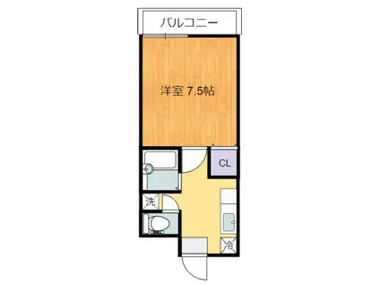 サンテラス川口(1K/2階)の間取り写真