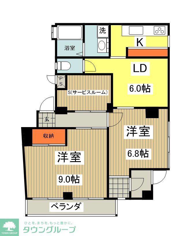 プライム伊藤(2SLDK/3階)の間取り写真