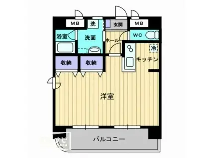 AM′S4観光町(1K/5階)の間取り写真