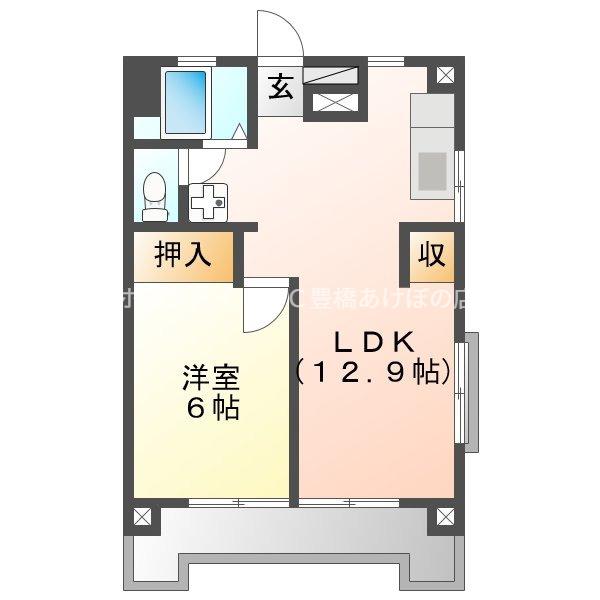 SARASOTA ROWA(1LDK/4階)の間取り写真