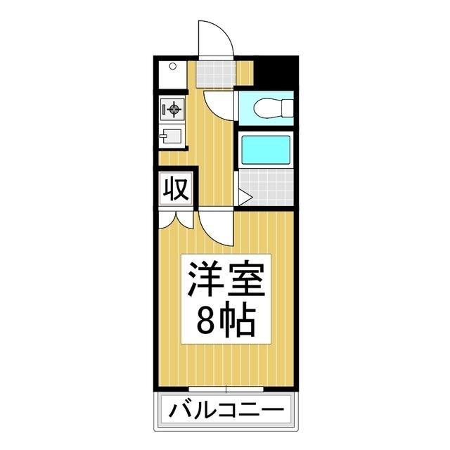 開運ハイツ南俣(1K/3階)の間取り写真