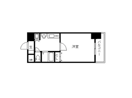 プレサンス心斎橋タイミックス(1K/12階)の間取り写真